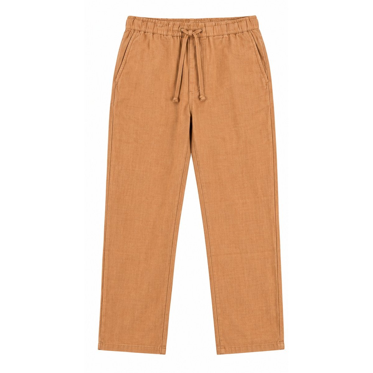 Development sample — Linen-Blend Drawstring Pants — Camel