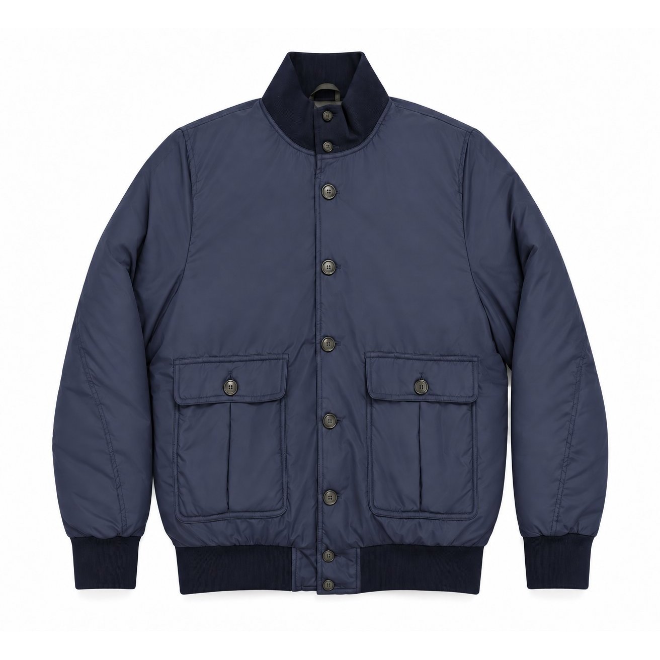 Development sample — Button-Front Bomber Jacket — Navy
