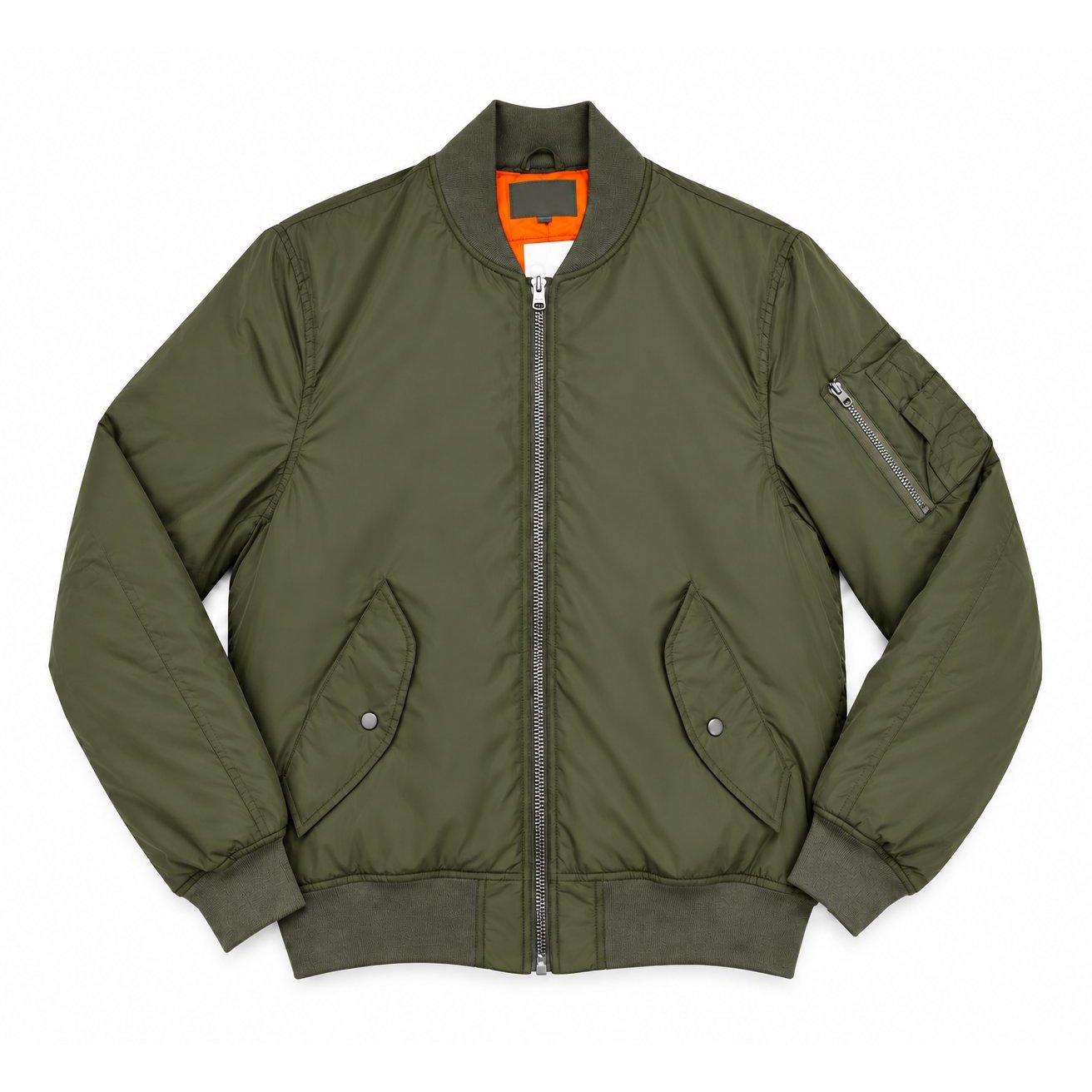 Development sample — Padded Bomber Jacket — Olive
