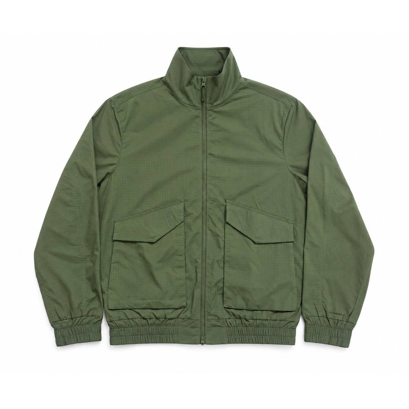 Development sample — Nylon Ribstop Full-Zip Jacket — Olive