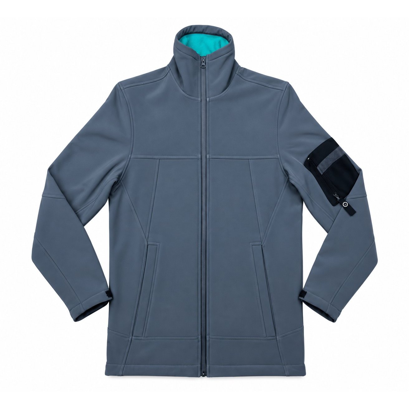 Development sample — Sherpa-Lined Softshell Jacket — Blue Grey